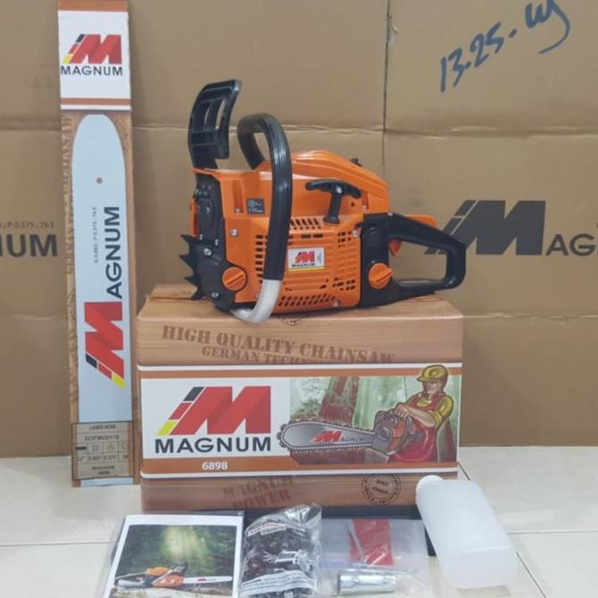 NEW PROMO Mesin Potong Kayu Chain Saw Chainsaw MG-6898 Merek MAGNUM
