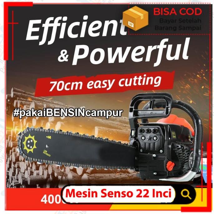 Mesin Senso Starter Gergaji Kayu Bensin Chainsaw JLD TOOLS Gasoline