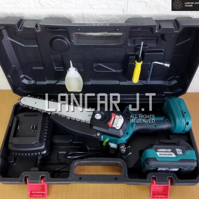 MODERN M58 CHAINSAW CORDLESS MINI MODERN M58 GERGAJI BATERAI MINI 20V