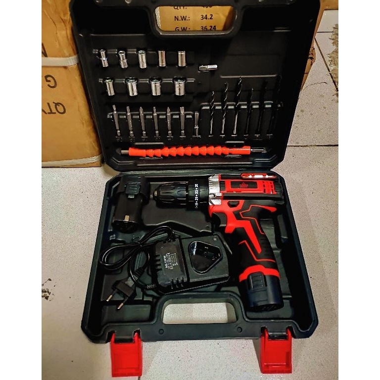 SALE. YUKIDO Mesin Bor Baterai Charger Japan Technology 12V Cordless Drill