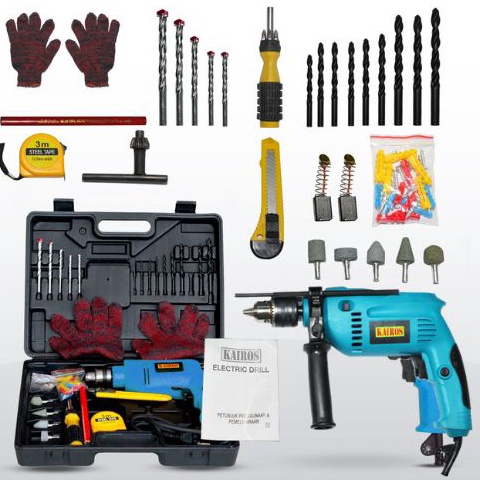 STOK TERBARU!. PROMO !!!! MESIN BOR 13MM MESIN BOR TEMBOK BETON MURAH KAIROS IMPACT DRILL 13MM/BOR 1