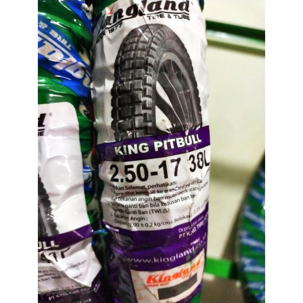 KINGLAND 250-17 TRAIL PITBULL TUBETYPE BAN LUAR UNTUK MOTOR RING 17