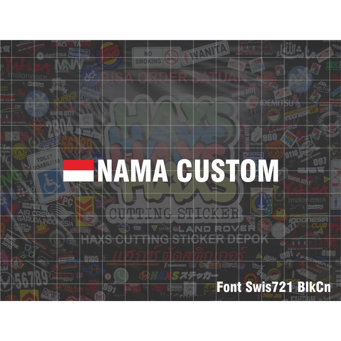 

Cutting Sticker Bendera Nama Custom Kecil Ukuran Tinggi Huruf 1 Cm
