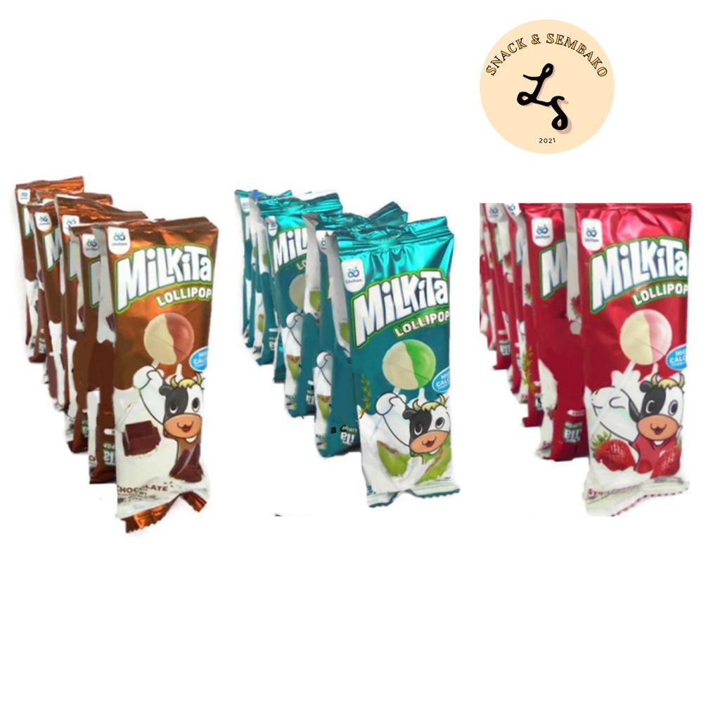 

Ready Milkita Lollipop Assorted Hanger Ecer 1000 1 Bag 30pcs @9gr Rasa Mix MPF