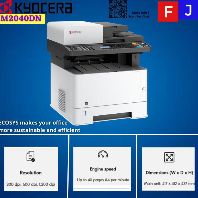 Ready Mesin Fotocopy Kyocera Ecosys M2040Dn Garansi Resmi Stok Terbatas