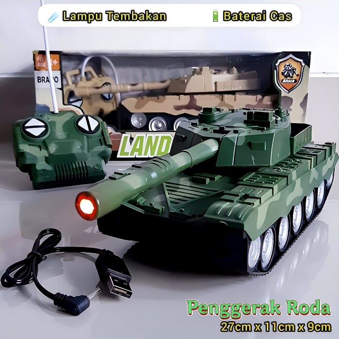 Mainan Tank Remote Control RC War Tank Remot bisa Battle Tembak Peluru