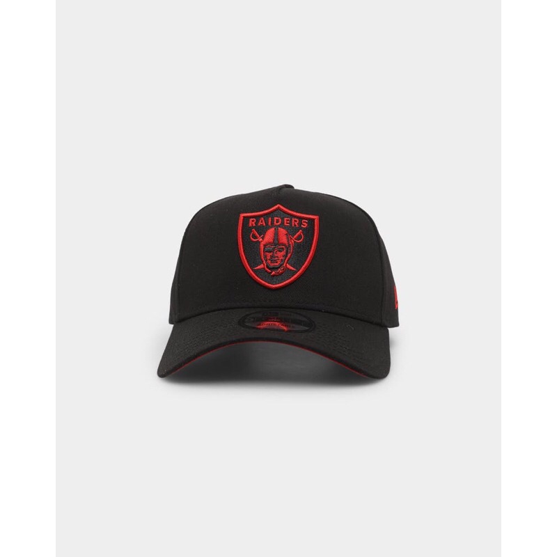 Topi Pria Wanita Logo Raiders Hitam Merah Bahan Hitam