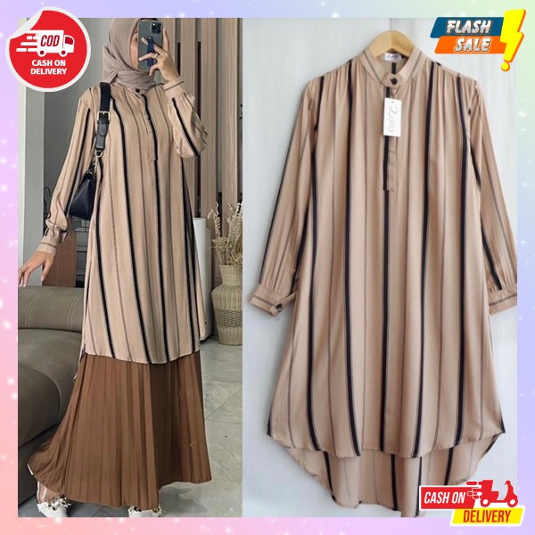Tinik Pajang Model Terbaru Long Tunik Fashionable Thunik Dewasa Premium Bsju Kuliah Remaja Atadan Tu