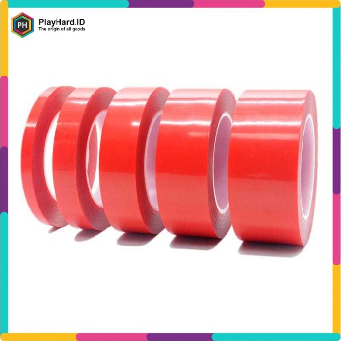 

Double Tape Acrylic Adhesive Transparent Sticker - Merah 50mm x 3m