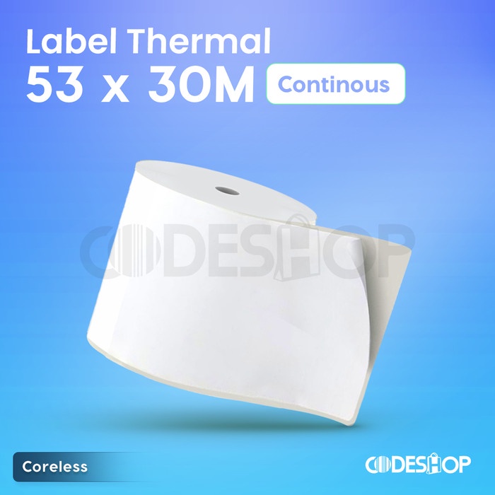 

STICKER THERMAL LABEL CONTINOUS 58 X 30 CORELESS STIKER