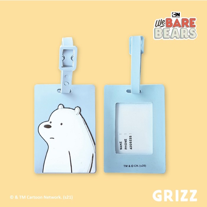 We Bare Bears Luggage Tag Ice Bear / Gantungan Tas Label Koper Berkualitas