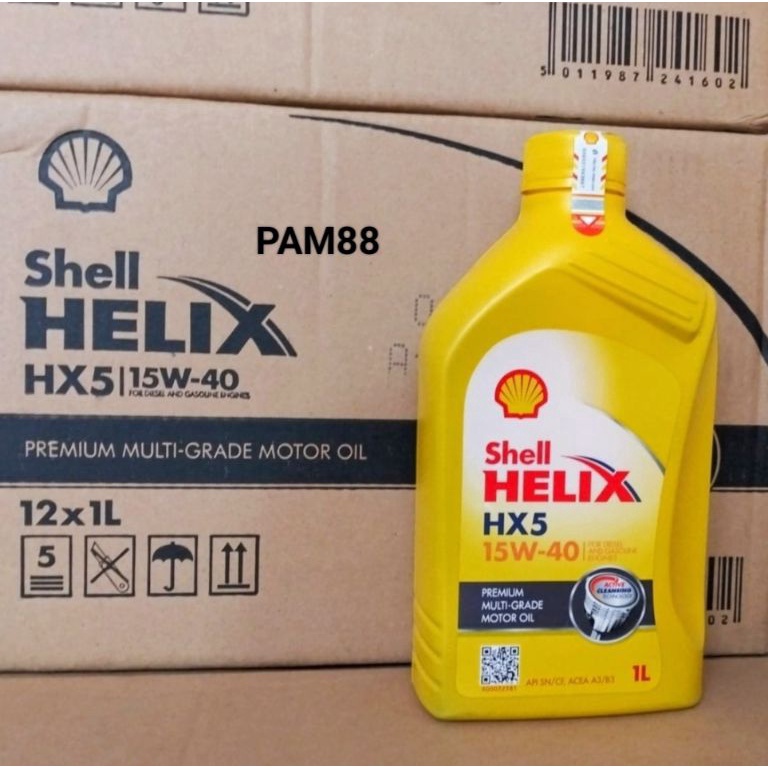HARGA SPESIAL. Oli Shell Helix Hx5 kuning.1 liter...15W - 40..1 dus = 12 btl