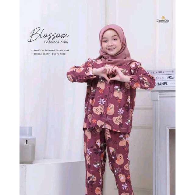 (COD) PROMO OBRAL 20% ll YASMEERA Cotton Chic Pajamas kids JASMINE MAGGIE LOVETTE KEIKO BLOSSOM ASHI