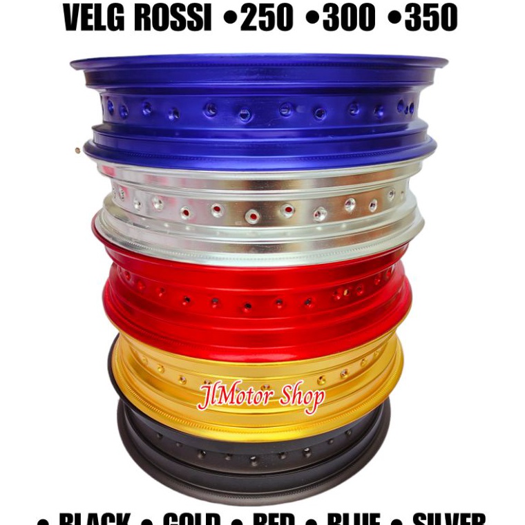 LANGSUNG ORDER. VELG ROSSI RING 17 250 300 350 - VELG VROSSI RING 17 250 300 350 HITAM MERAH GOLD SI