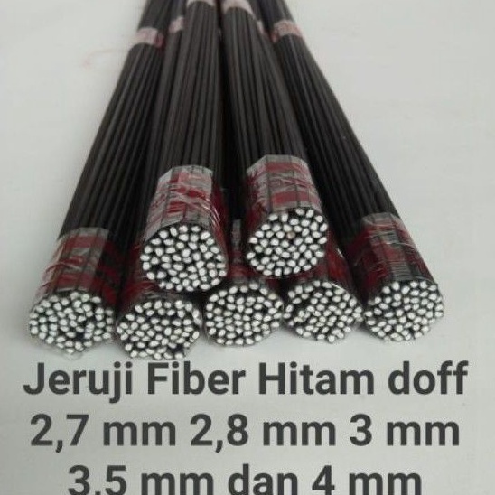 LANGSUNG ORDER. Jeruji Fiber Hitam doff 2.7mm 2.8mm 3mm 3.5mm dan 4mm Ruji untuk dongdang kandang me