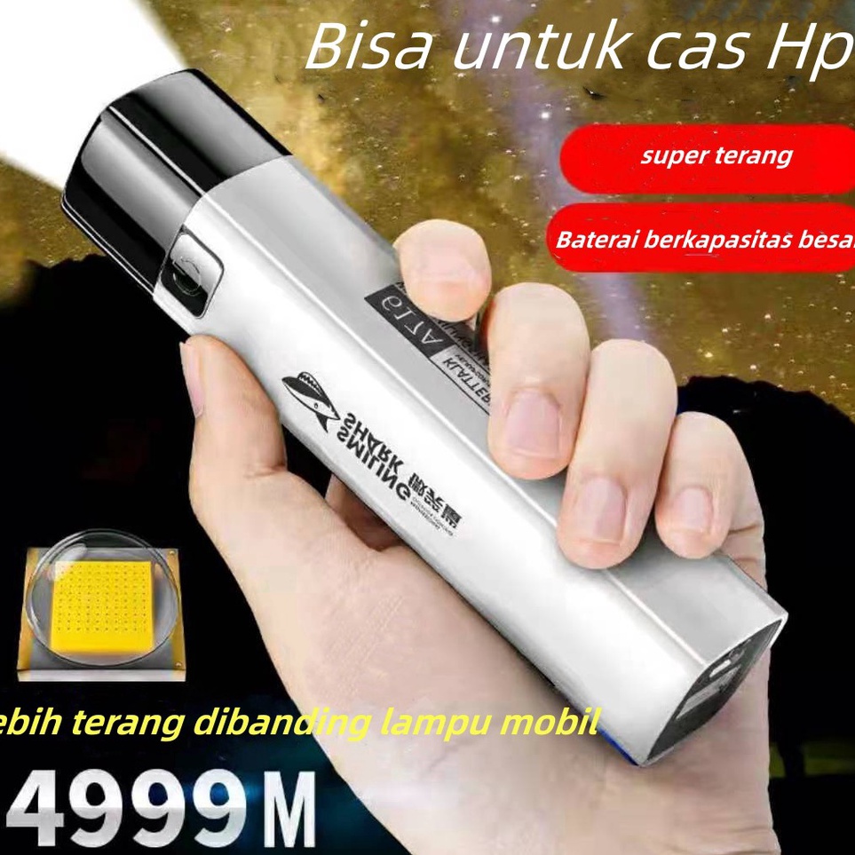 ☻Hyb Senter mini LED ORIGINAL Super Terang hingga 600 meter  /senter Jarak jauh paket lengkap/senter