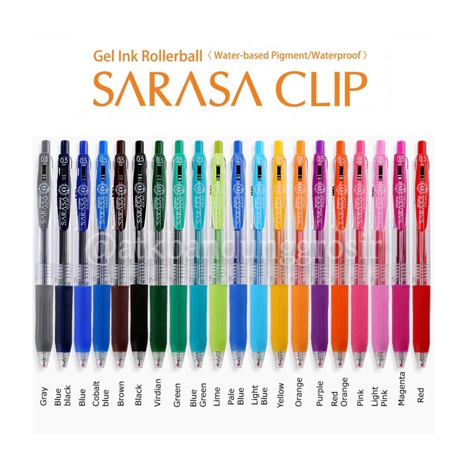 

KGRS2954 Jangan Sampai Kehabisan!!! Pulpen Gel Zebra SARASA CLIP 0.5mm Eceran