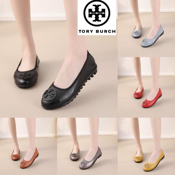 TORY FLAT LEATHER SEPATU WANITA TORY