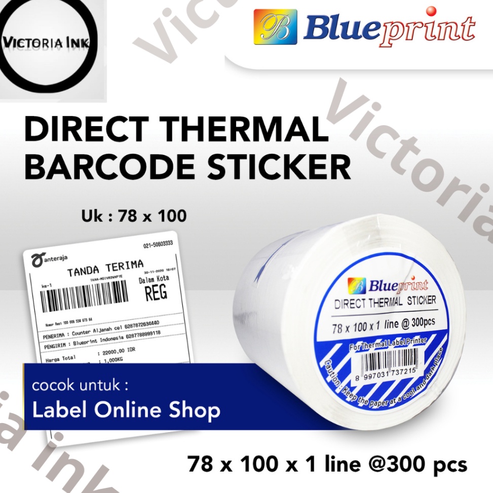 

✵Terkini Direct Thermal Stiker Blueprint 78x100 isi 300pcs 78x100mm isi 300pcs E95