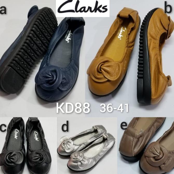 SEPATU CLARKS WANITA CLARKS KULIT ASLI DOMBA 88