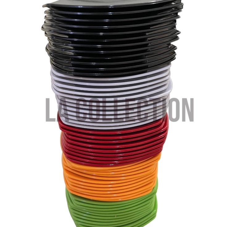 ' RW ( 1 lusin ) Piring Corel Kecil I-one / Piring Dessert / Piring Makan Plastik 12pcs Bestseller'