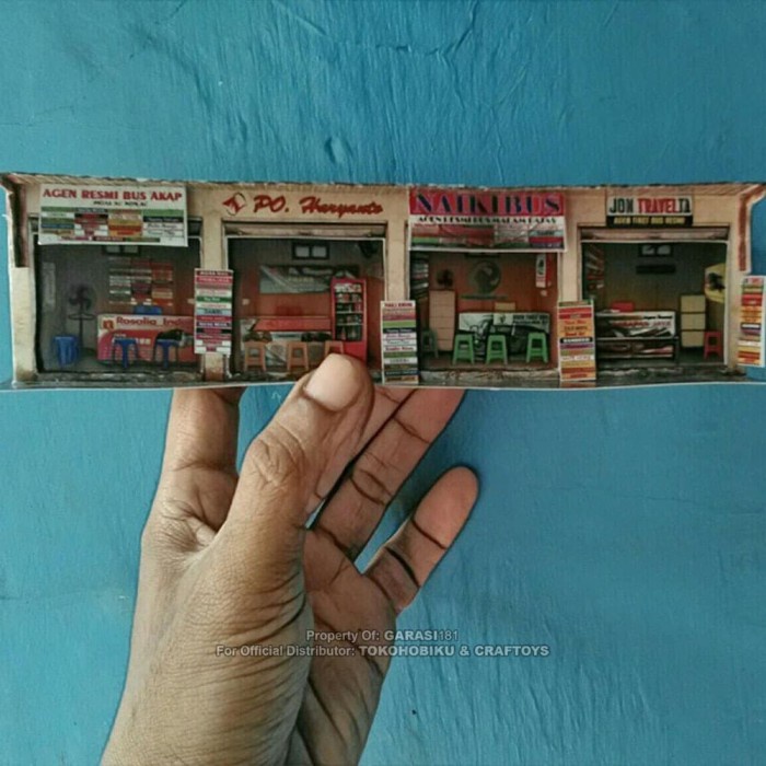DIORAMA DIECAST SKALA 64 - KIOS BARIS AGEN BUS