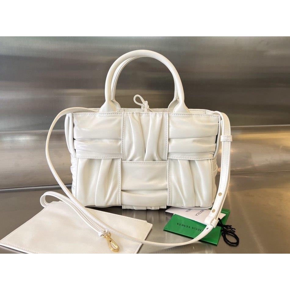 BV Mini Arco basket handbag tiny woven shopper tote crossbody shoulder bucket handbag