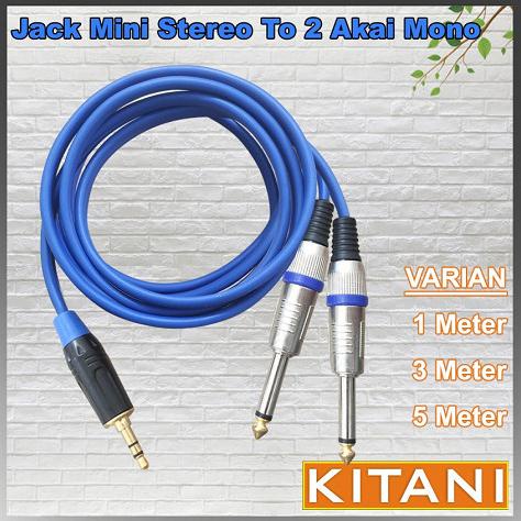 "'''] Kabel Jack Audio Mini Stereo 3.5 to 2 Akai Mono 6.5 Cable Aux KITANI