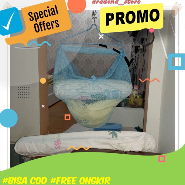 - Kasur Ayunan Bayi Gantungan Dan Tiang Murah - Per Kelambu Baby Gantung Rotan Hammock Bouncer Set B