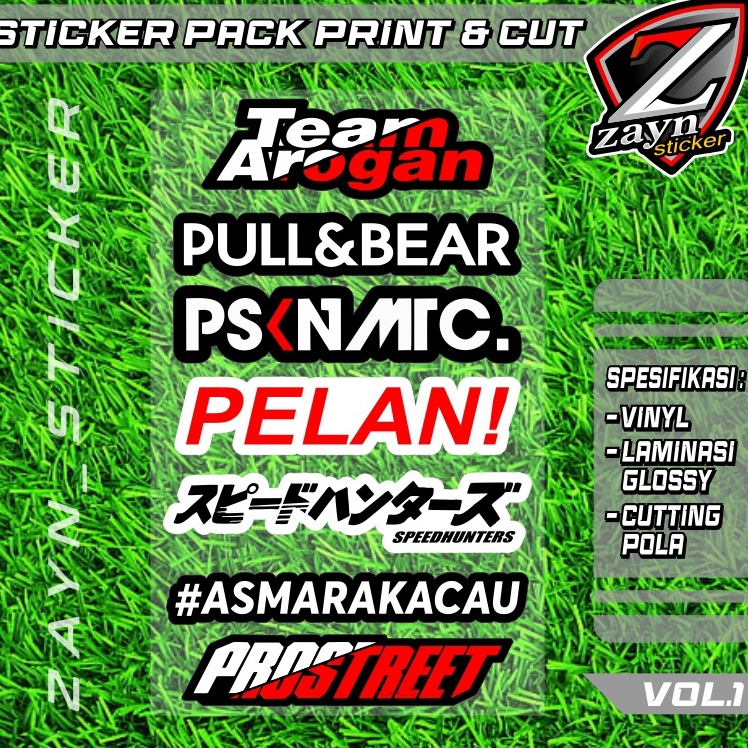 - M8G STICKER PACK MOTOR STIKER PSKNMTC TEAM AROGAN PROSTREET DLL + CUTTING/POTONG Terkini￣