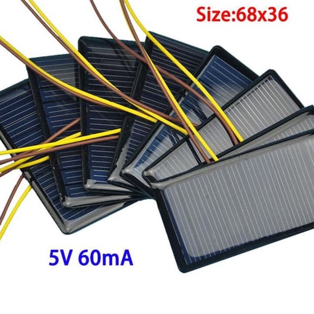Promo SOLARCELL PANEL SURYA TENAGA MATAHARI SOLAR CELL KECIL 68*36mm MINI 5V ➮➟✤