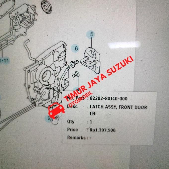 Door lock pintu SX4, Neo Baleno asli SGP