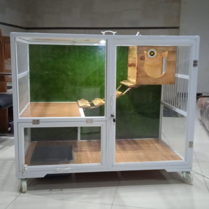 Kandang Kucing Aluminium 1 Pintu - Premium