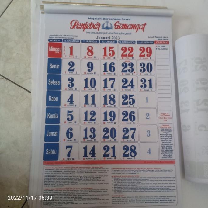 

hanya disini] Kalender Panjebar Semangat 2023 Kalender Primbon Jawa - Original