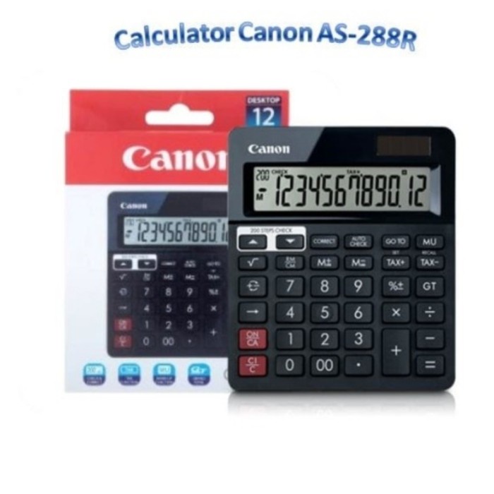 

Calculator Canon As 288R 12Digit Check Correct Kalkulator Cek As288 R