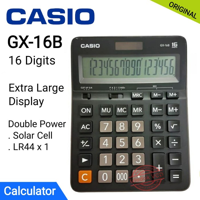 

Casio Kalkulator / Calculator Gx-16B - 16 Digits