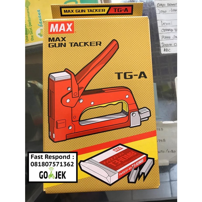 

GUN TACKER TGA MAX (JAPAN) STAPLER TEMBAK