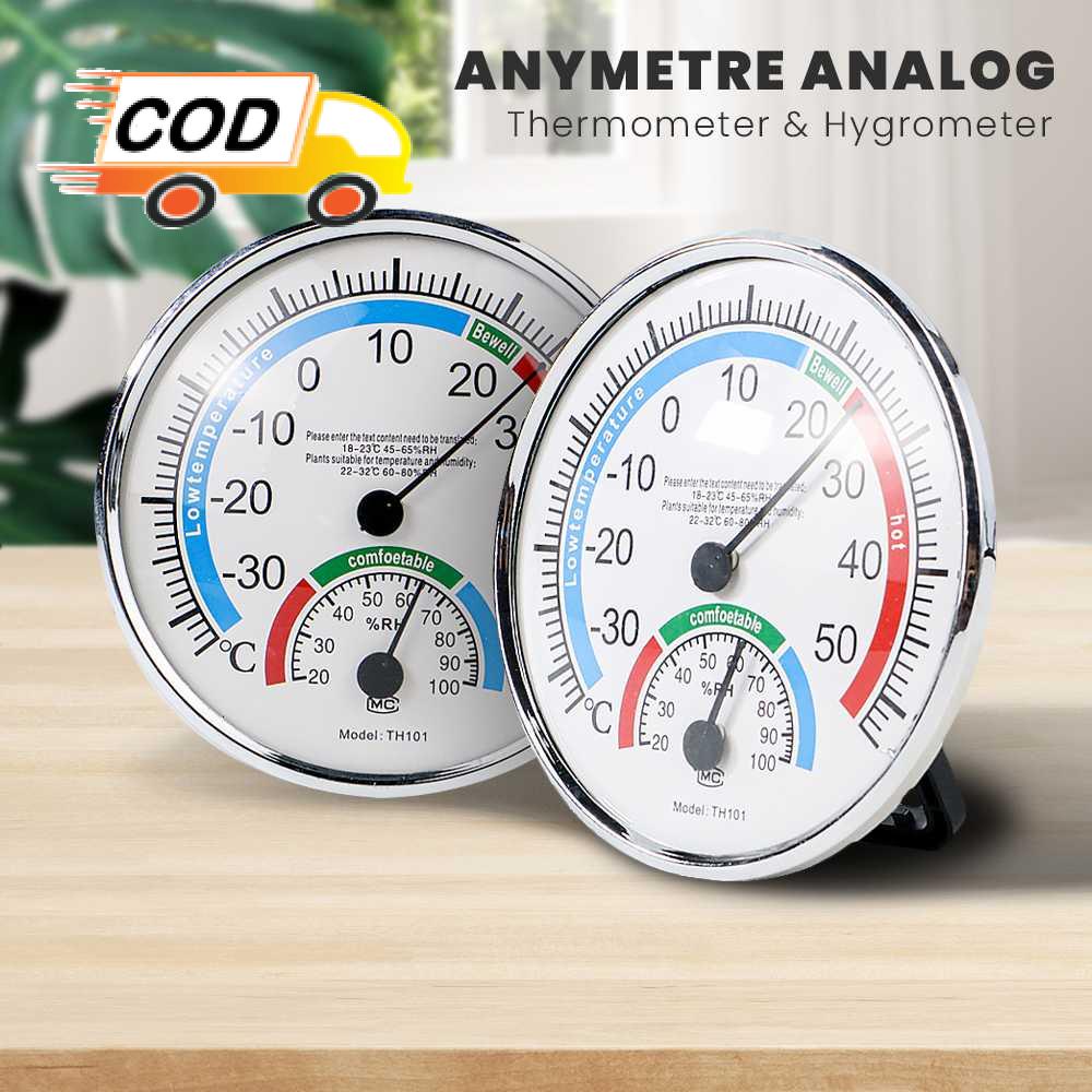 Termometer Hygrometer Ruangan Analog Akurat Pengukur Suhu Kelembapan