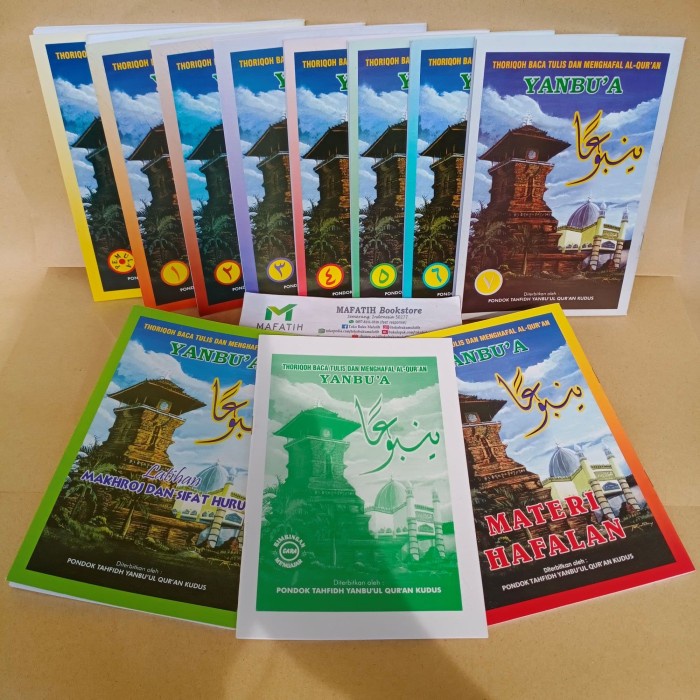 Ready  Yanbu'a per jilid lengkap 11 buku:Baca Tulis&Menghafal Al-Quran Yanbua ORIGINAL ASLI