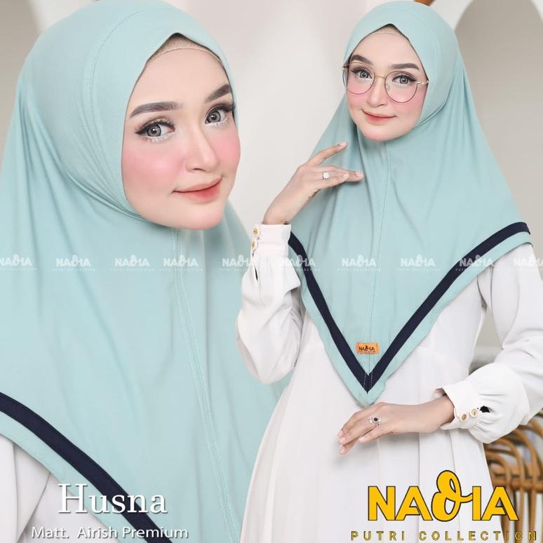 Terbaik Husna By Nadia Putri Collection Hijab Instan Antem Jersey Airis Premium Kerudung Bergo Lish 