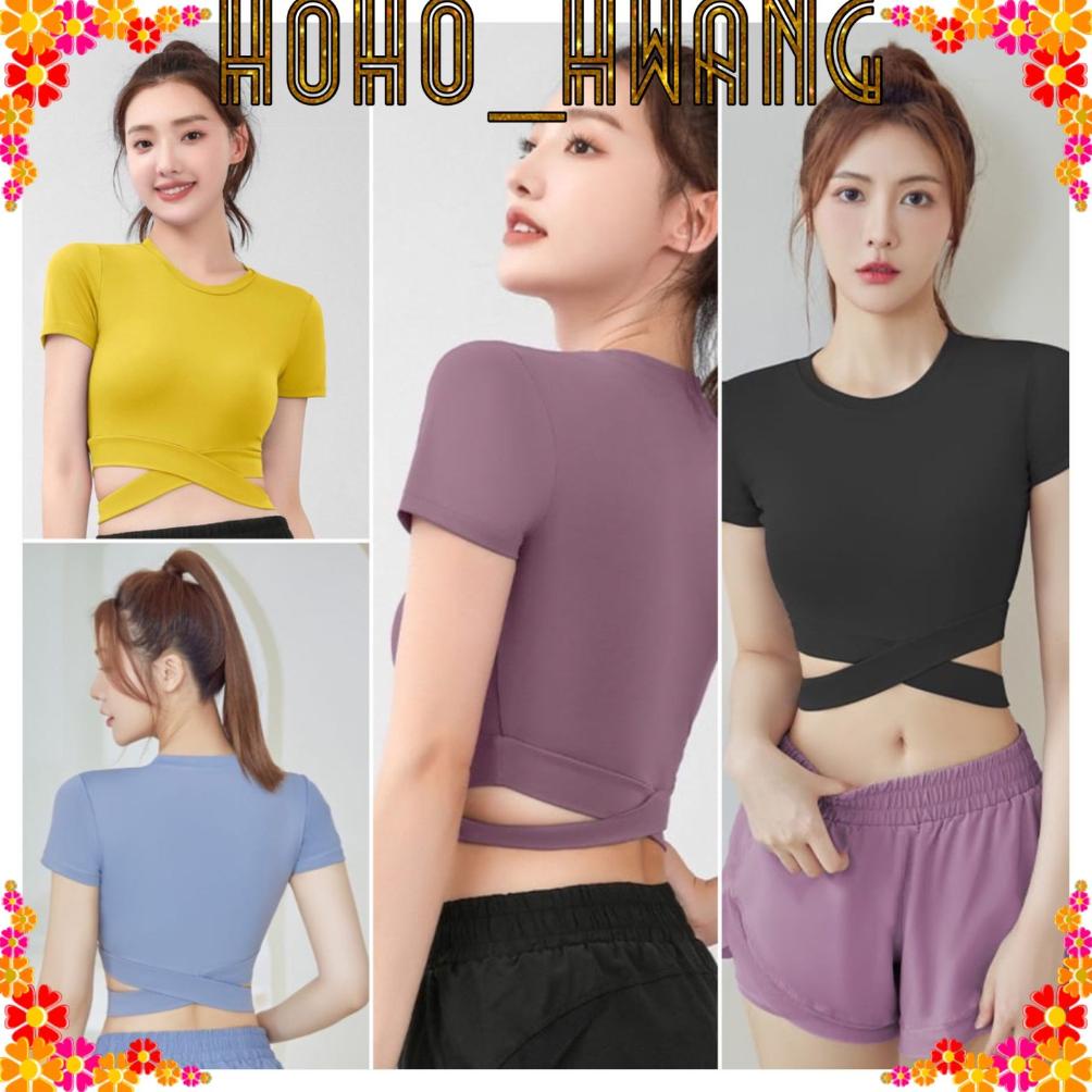 Termurah Hoho_Hwang (S-20) Baju Sport Fashion Olahraga | Crop Top Tanpa Busa