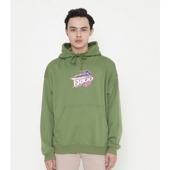JYJZ4074 STOK SIAP 【COD Erigo Hoodie Erigo Warior Green Unisex