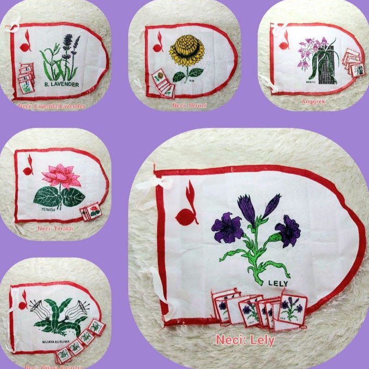 

DSGB9643 [PROMO MURAH!!!] (1Set= 10bh Bed + 1bh Bendera)Bendera Regu Pramuka Putri Neci/Sablon