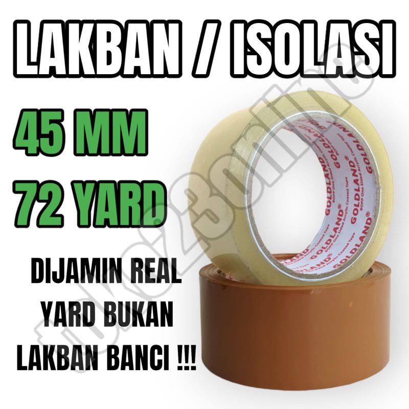 

LAKBAN 72YARD 45MM / ISOLASI 72YARD 45MM/ LAKBAN 72 YARD 45 MM / ISOLASI 72 YARD 45 MM / LAKBAN 2 INCH 2