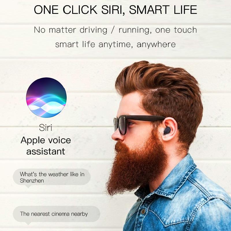 Invisible Earphone Bluetooth Wireless Earbuds Wireless Headphones Headset High performance 5.0 Lossless noise reduction Bluetooth Waterproof - H6(COD)