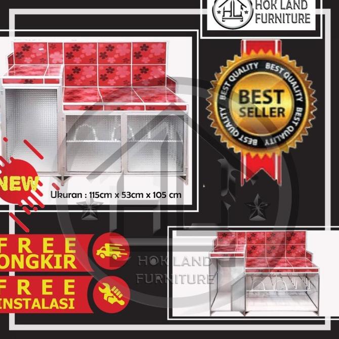 Ready Stock Rak Kompor Keramik Model L + Rak Piring / Lemari Rak Meja Supermart322