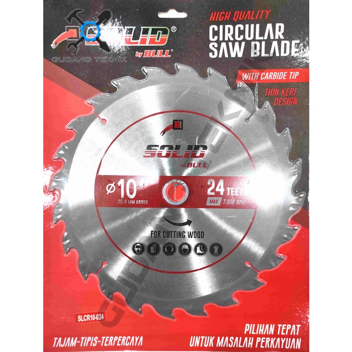 (SILVER) Mata Pisau Kayu Gergaji Circular Saw TCT TIPIS 25mm SILVER 10&quot; 24T 40T 60T SOLID / Circular Saw Blade 10&quot; x 24T 10&quot; x 40T 10&quot; x 60T Mata Gergaji Circle 10 Inch SOLID