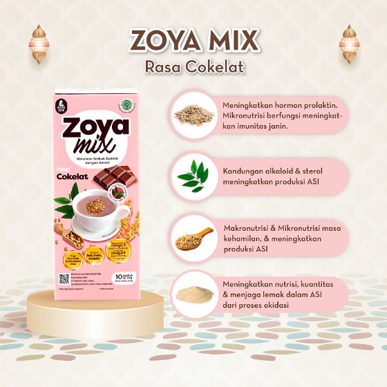 Mamabear Paket Berkah Almon Mix, Zoya Mix, Teh Pelancar ASI Mama Bear Booster Menyusui WHS