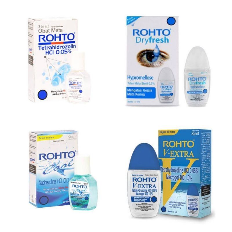 Rohto tetes mata / Rohto Cool / Rohto V - Extra / Dry Fresh - Obat Tetes Mata