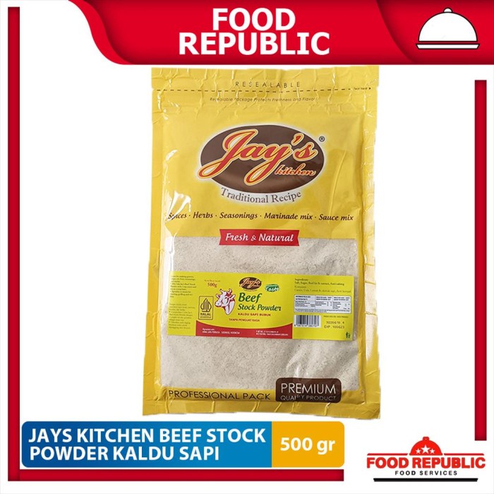 

[Ready Stock] JAYS BEEF STOCK / KALDU SAPI BUBUK 500 GR TANPA MSG & HALAL